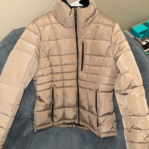 Calvin Klein Womens  Tan Puffer Jacket